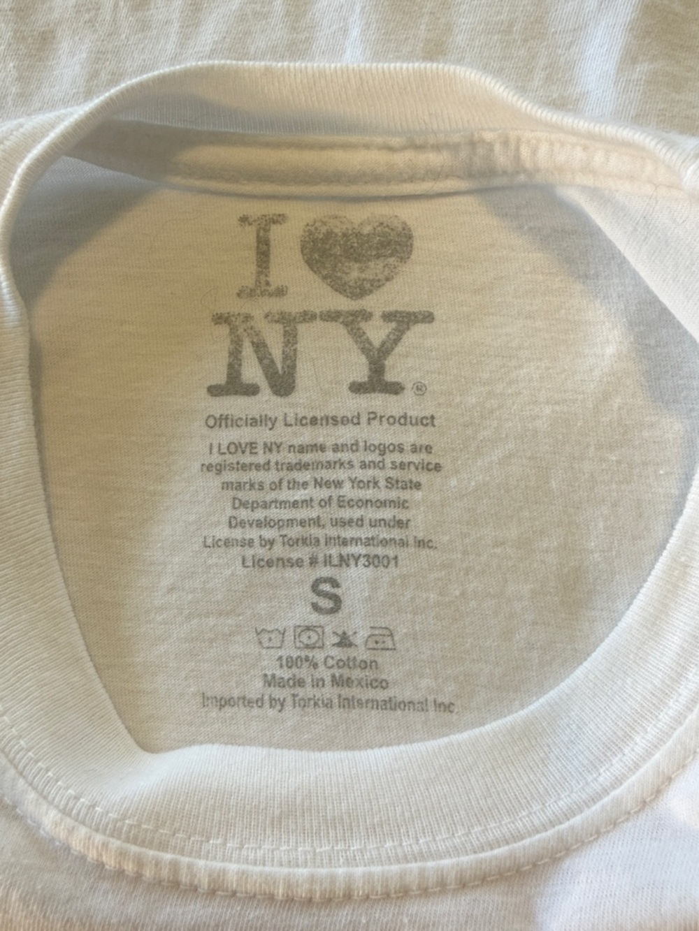I LOVE NEW YORK Streetwear Short‎ Sleeve White T-Shirt Small Unisex - Picture 11 of 11